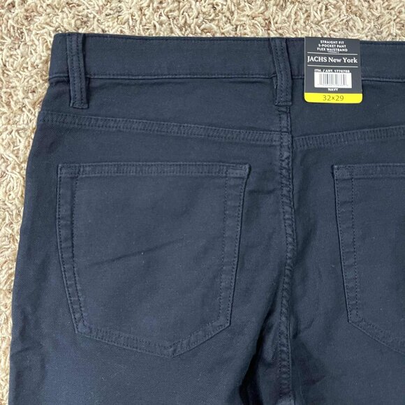 Jachs New York Men’s Twill 5-Pocket Pants Navy, Size 32x29 (New) - Picture 12 of 16
